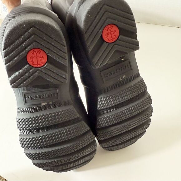 Hunter Womens Original Black Matte Tall Rain Boots With Boots Socks Size 5 - Picture 5 of 7